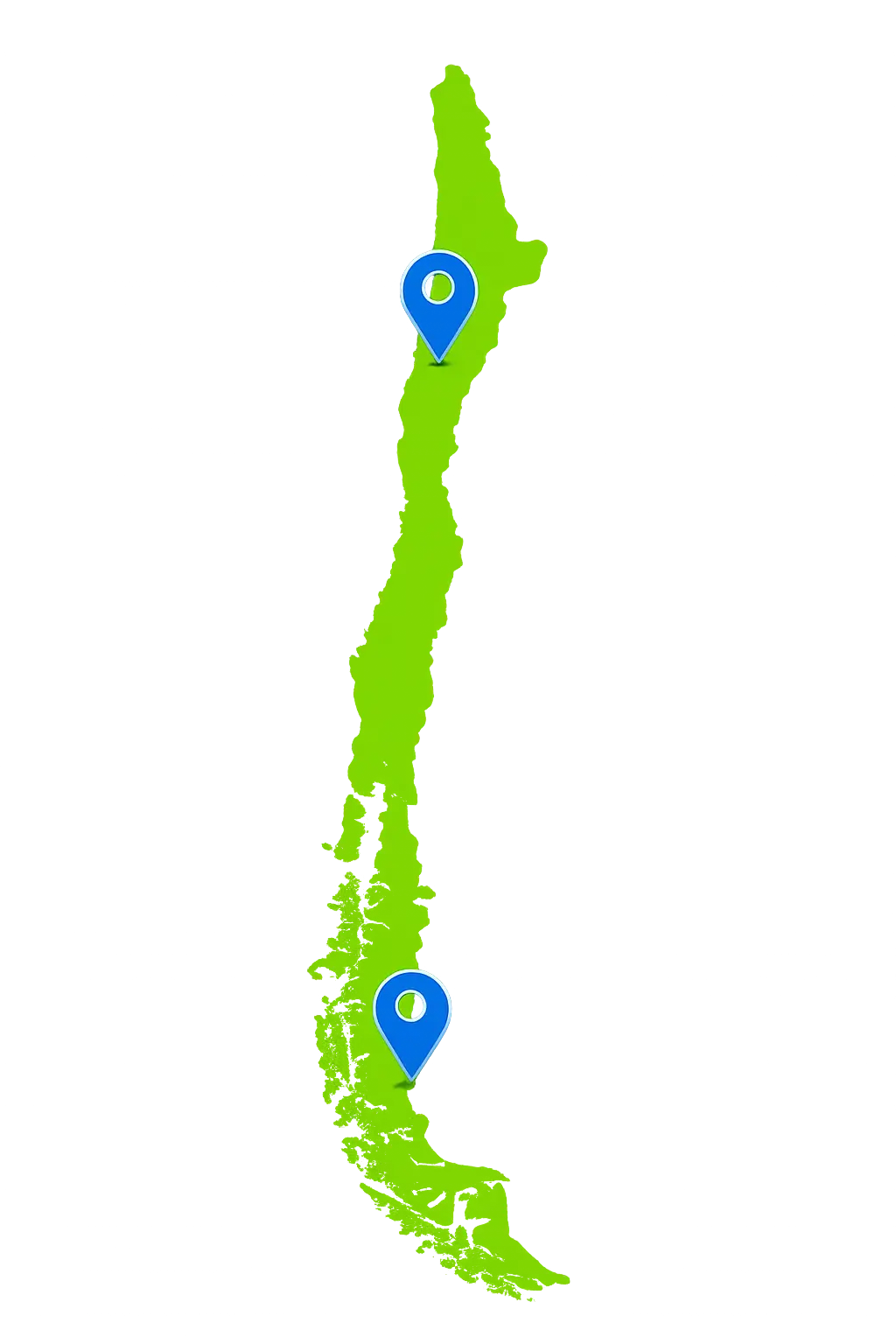 Mapa de cobertura BASCUR en Chile
